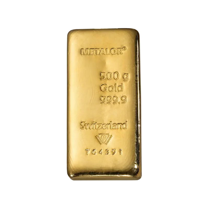 Lingot 500 g Or Metalor