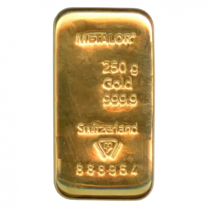 Lingot 250 g Or Metalor
