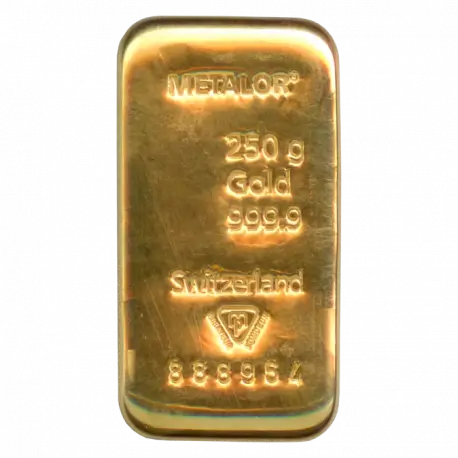 Lingot 250 g Or Metalor