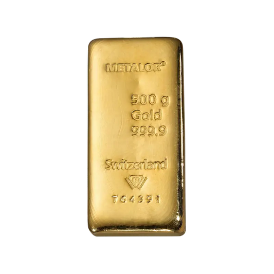 Lingot 500 g Or Metalor
