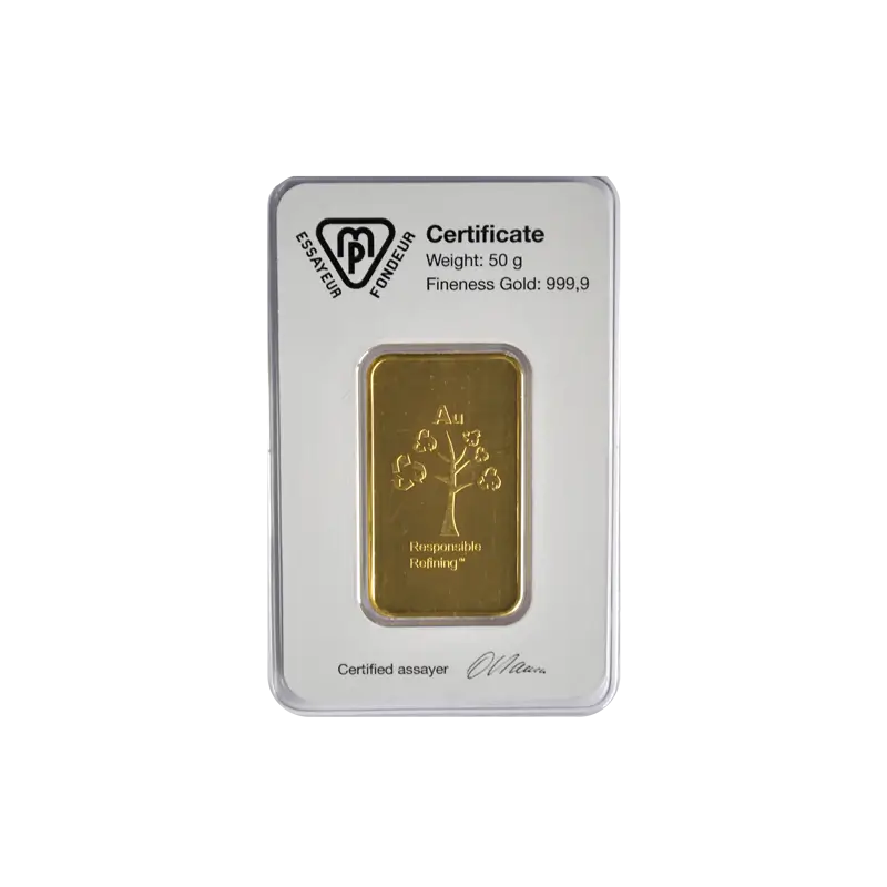 Lingotin 50 g Or Metalor
